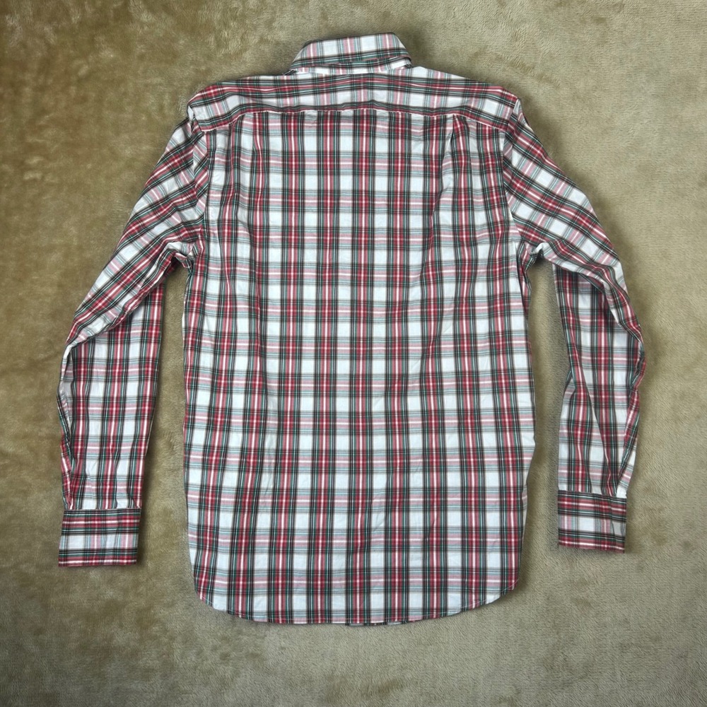 J.Crew Mens Flex Washed Classic Plaid Button Down Shirt Red Green Small NWT - Picture 7 of 8